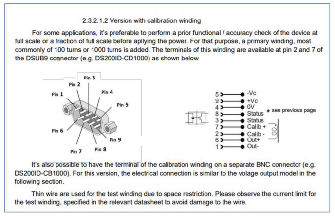 带有校准绕组的DCCT版本